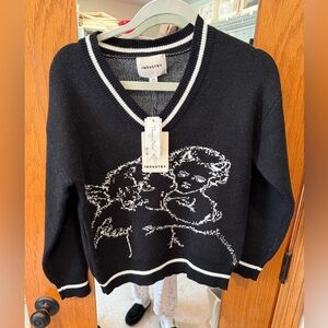 NWT black S Industry Cherub sweater